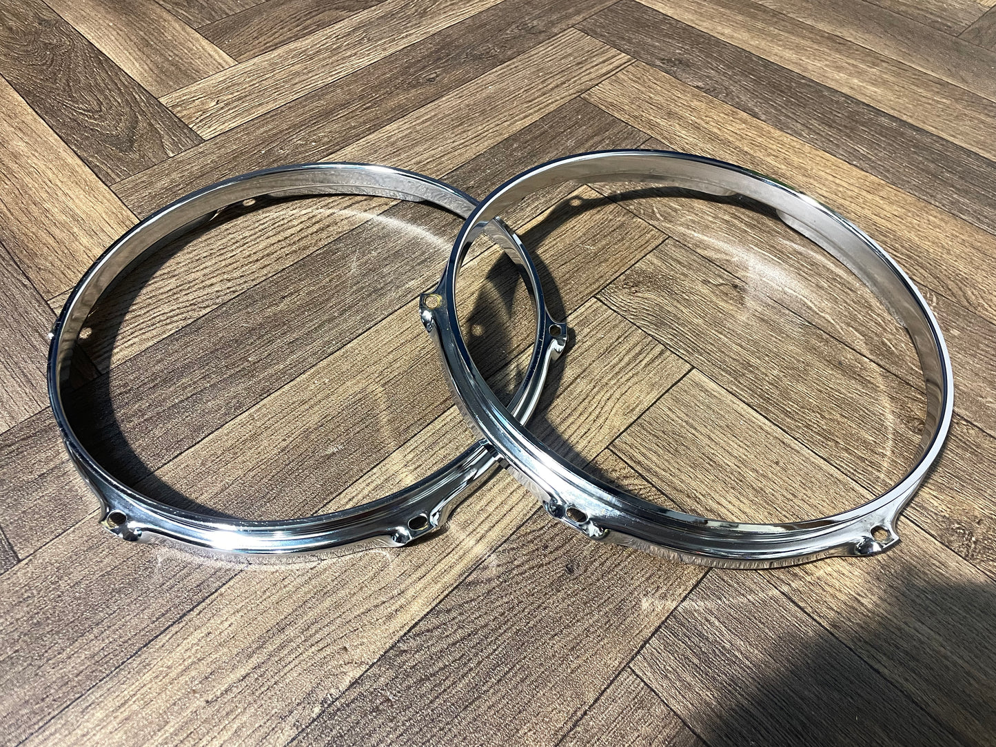 Yamaha Stage Custom 10” Drum Hoops Rims 6 Lug Hardware Tension #LF34/MW42/NN5