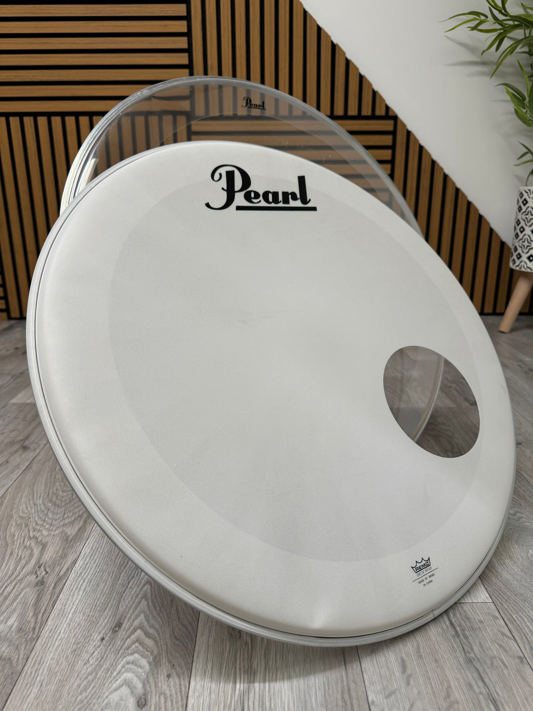 Pearl by Remo Bass 22" Drum Heads (Pair) / White & Clear #OL86