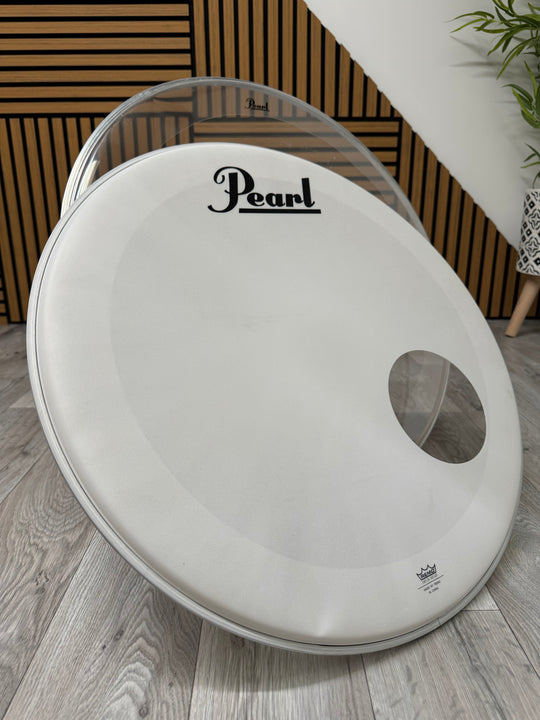 Pearl by Remo Bass 22" Drum Heads (Pair) / White & Clear #OL86