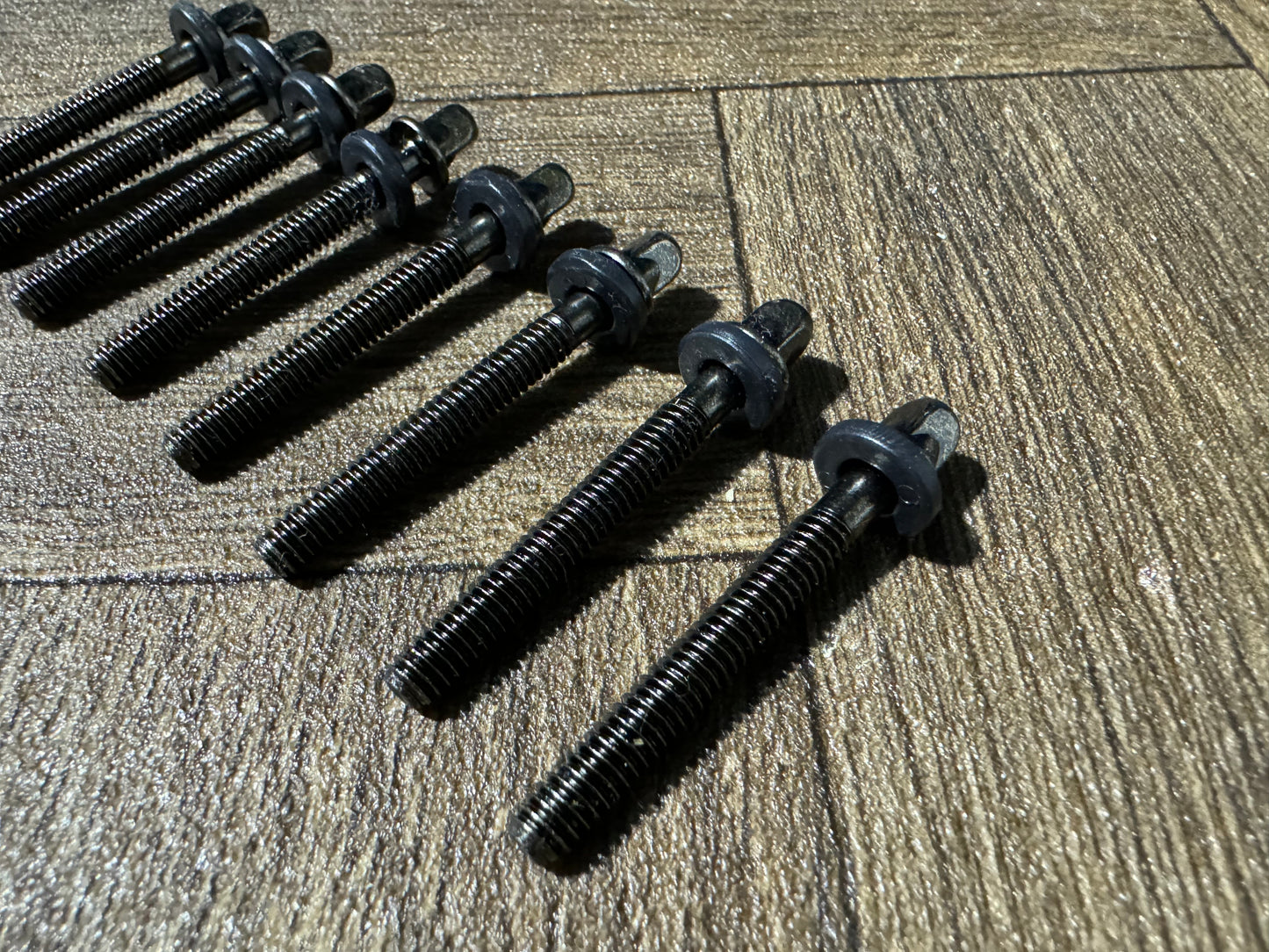 Mapex Black Drum Tension Rods 54mm Screws Tom Spares x8 #MR15