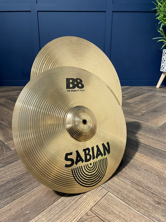 Sabian B8 Hi Hats 14”/35cm Cymbals (Pair) #LM1