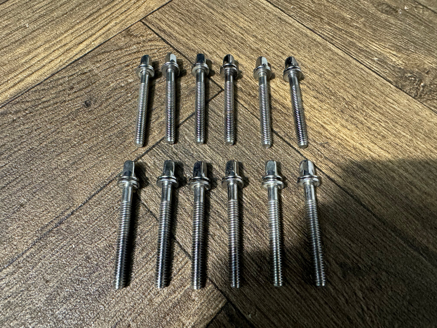 Pearl Drum Tension Rods 57mm Screws Tom Hardware Accessory Spares x12 #NL35