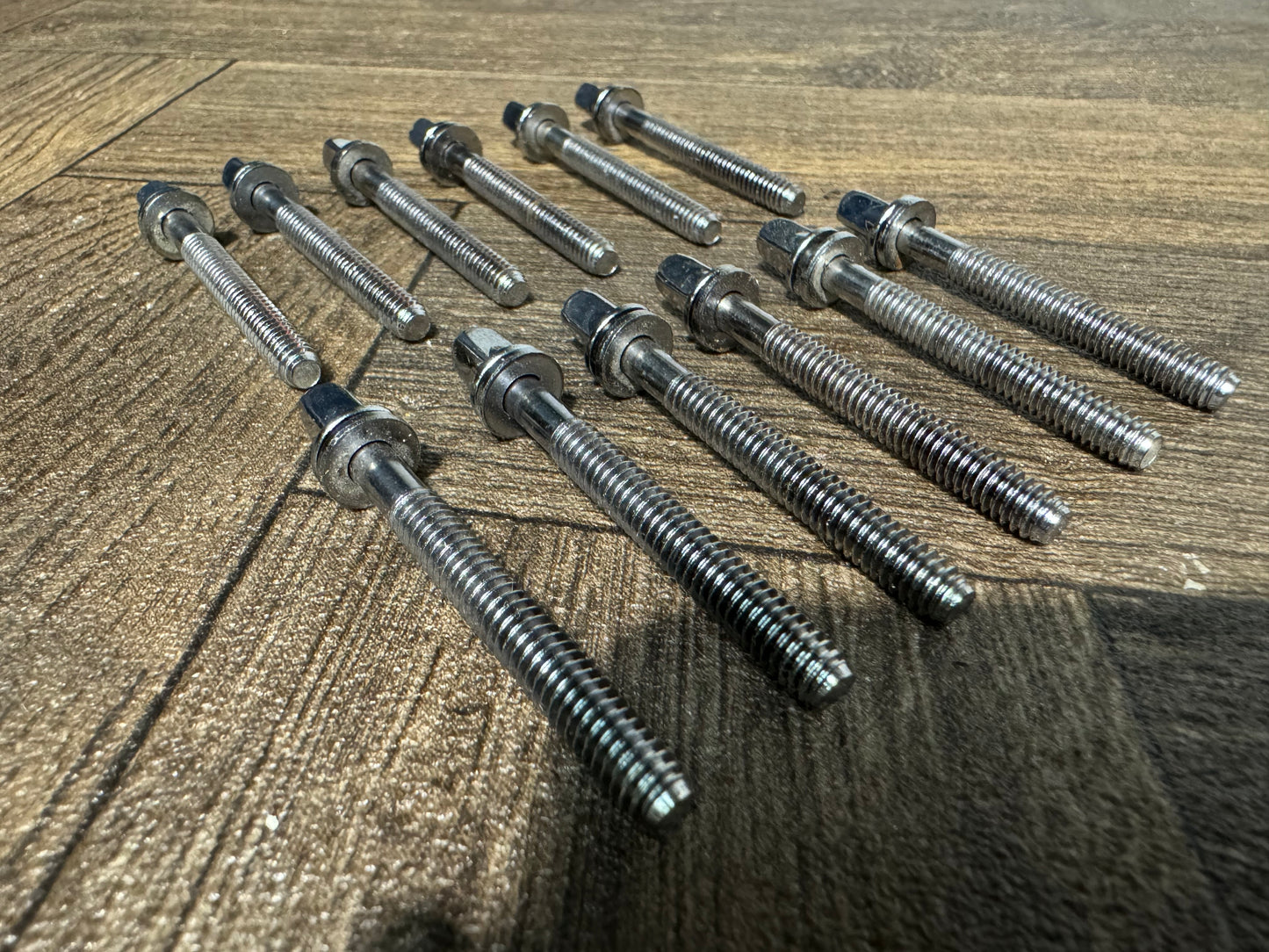 Pearl Drum Tension Rods 57mm Screws Tom Hardware Accessory Spares x12 #NL35