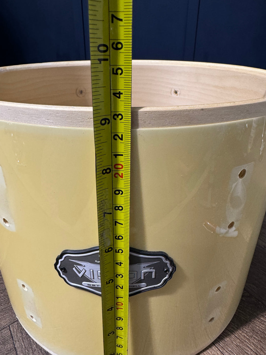 Pearl Vision Tom Drum Shell 12”x9” Bare Wood Project #NL47