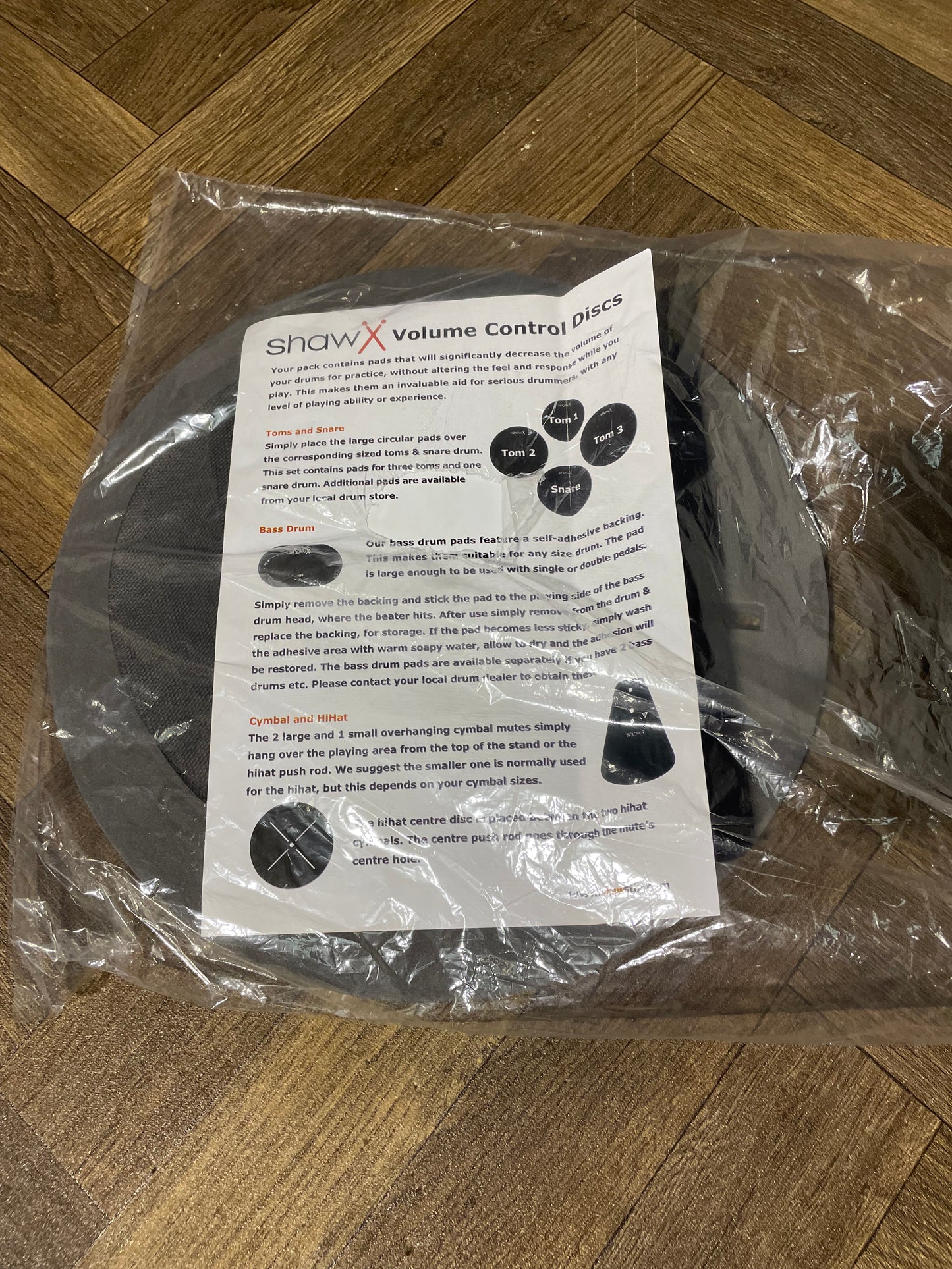 Shaw-X Drum Silencer Pad Set / Practice Pads x6 / Accessory #NA53
