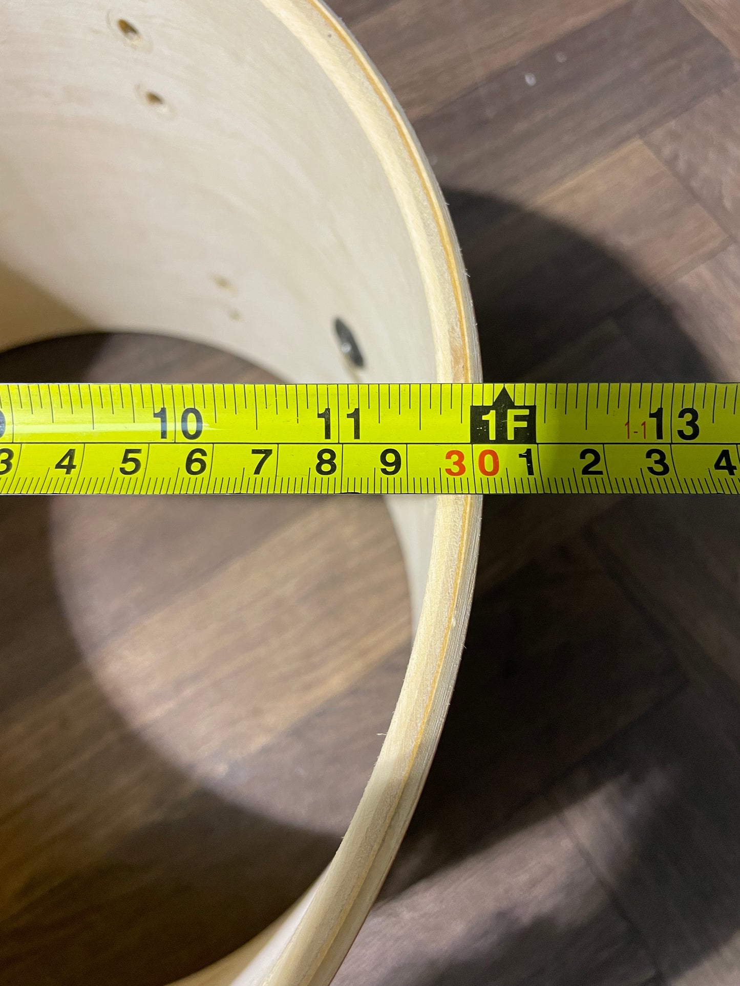 Odery Fluence Rack Tom Drum Shell 12”x9” Bare Wood Project #NA63