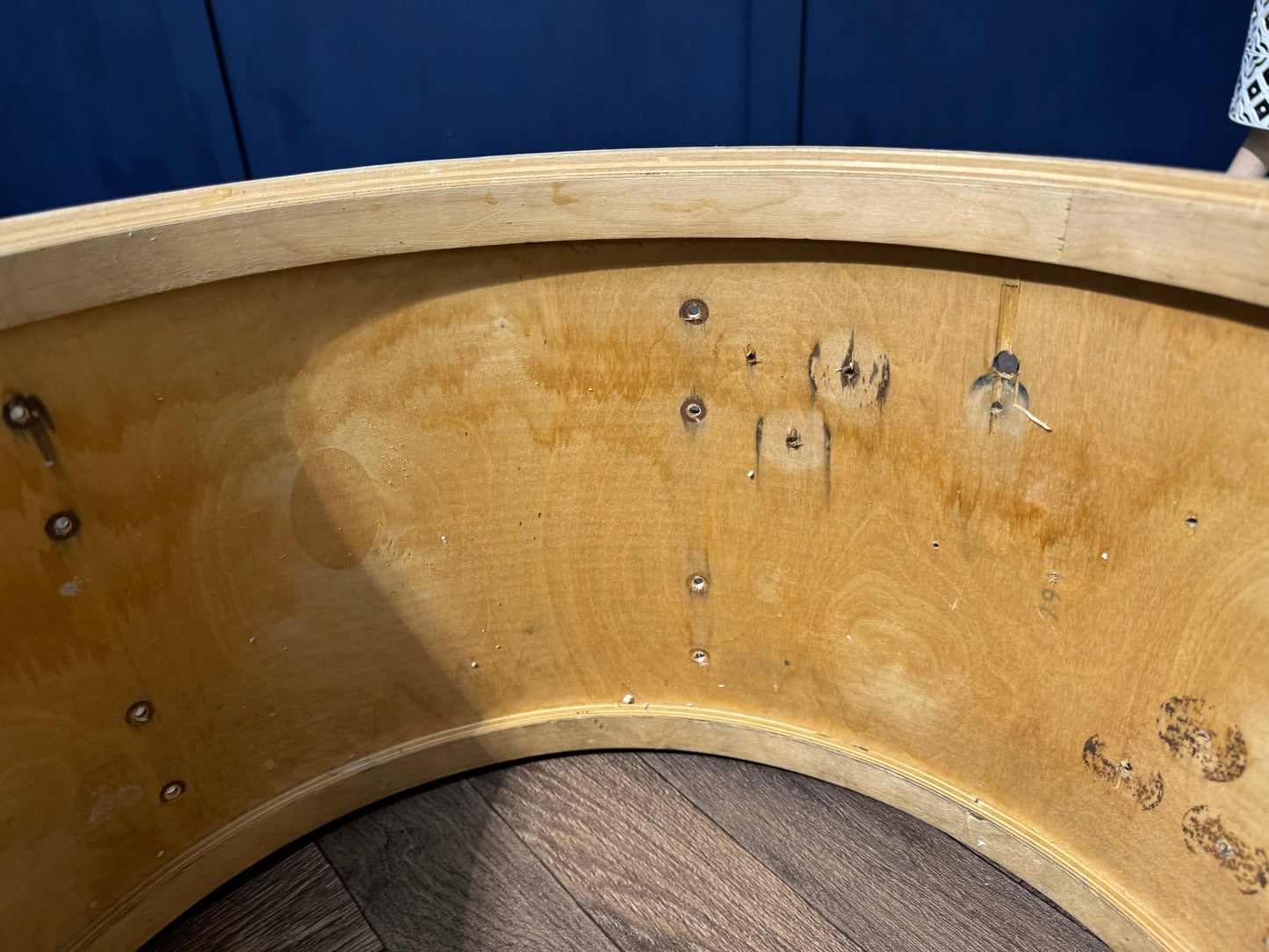 Vintage Premier Bass Drum Shell 20”x12” Bare Wood Project #NM14