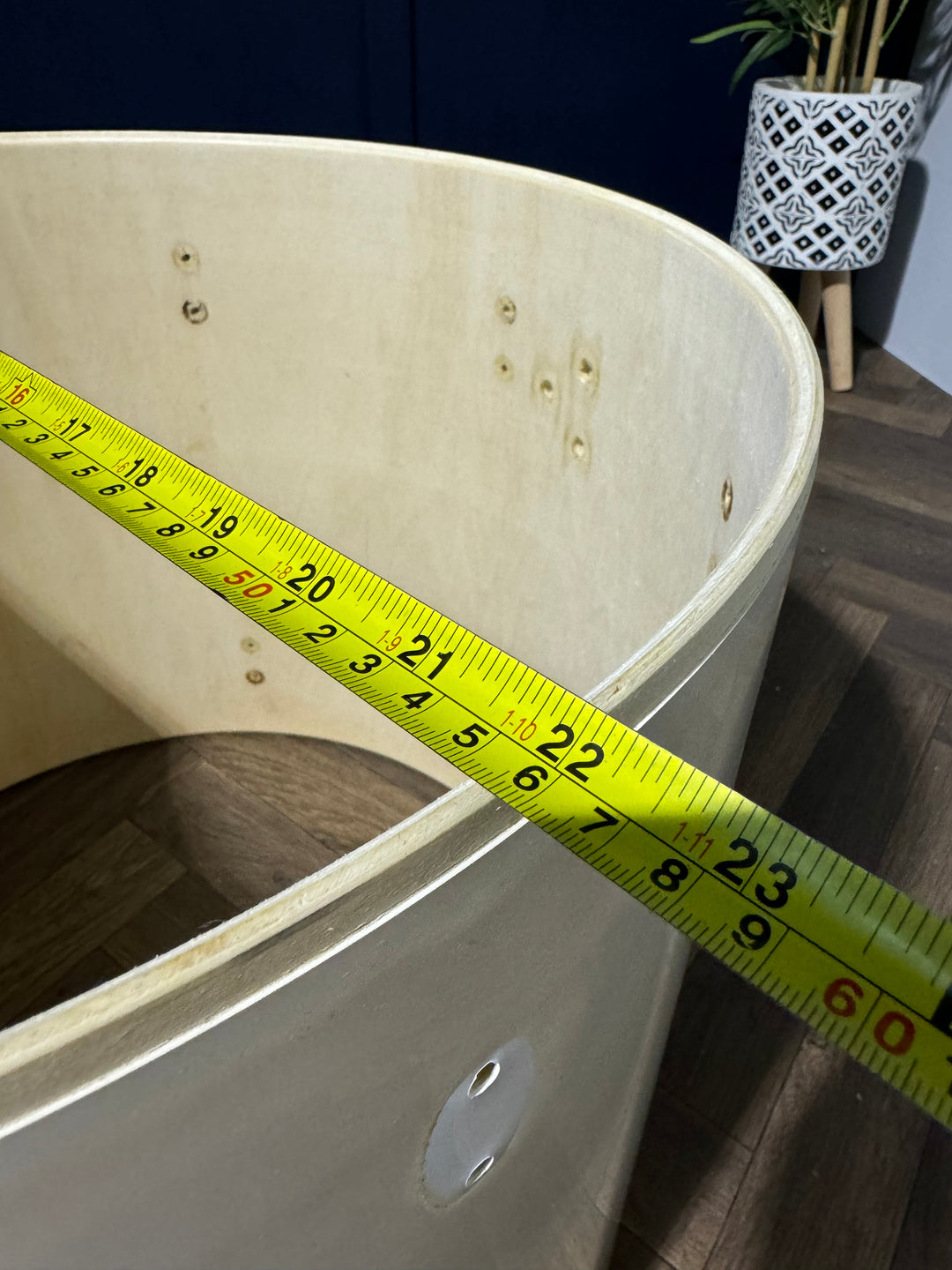 Pearl Forum Bass Drum Shell 22”x16” Bare Wood Project / Upcycle #MU21