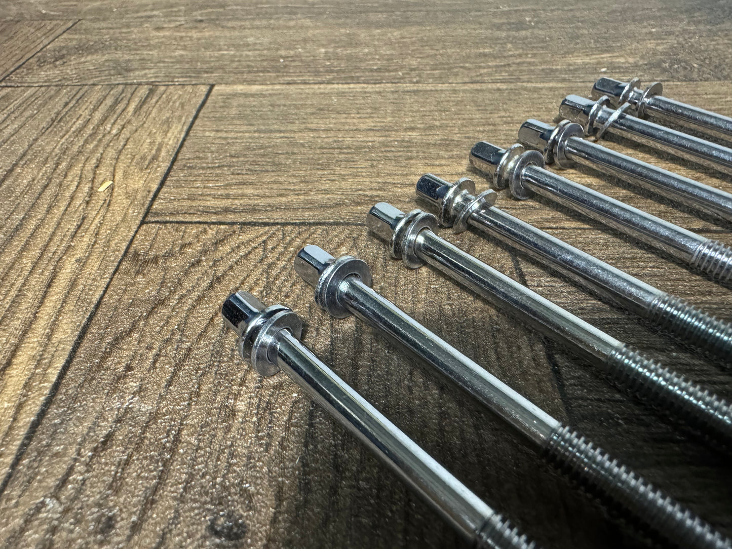 Drum Tension Rods 90mm x M6 Screws Tom Hardware x8 #NO80