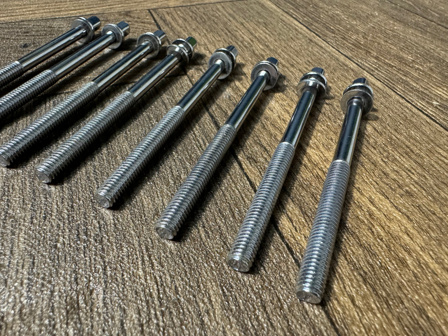 Drum Tension Rods 90mm x M6 Screws Tom Hardware x8 #NO80