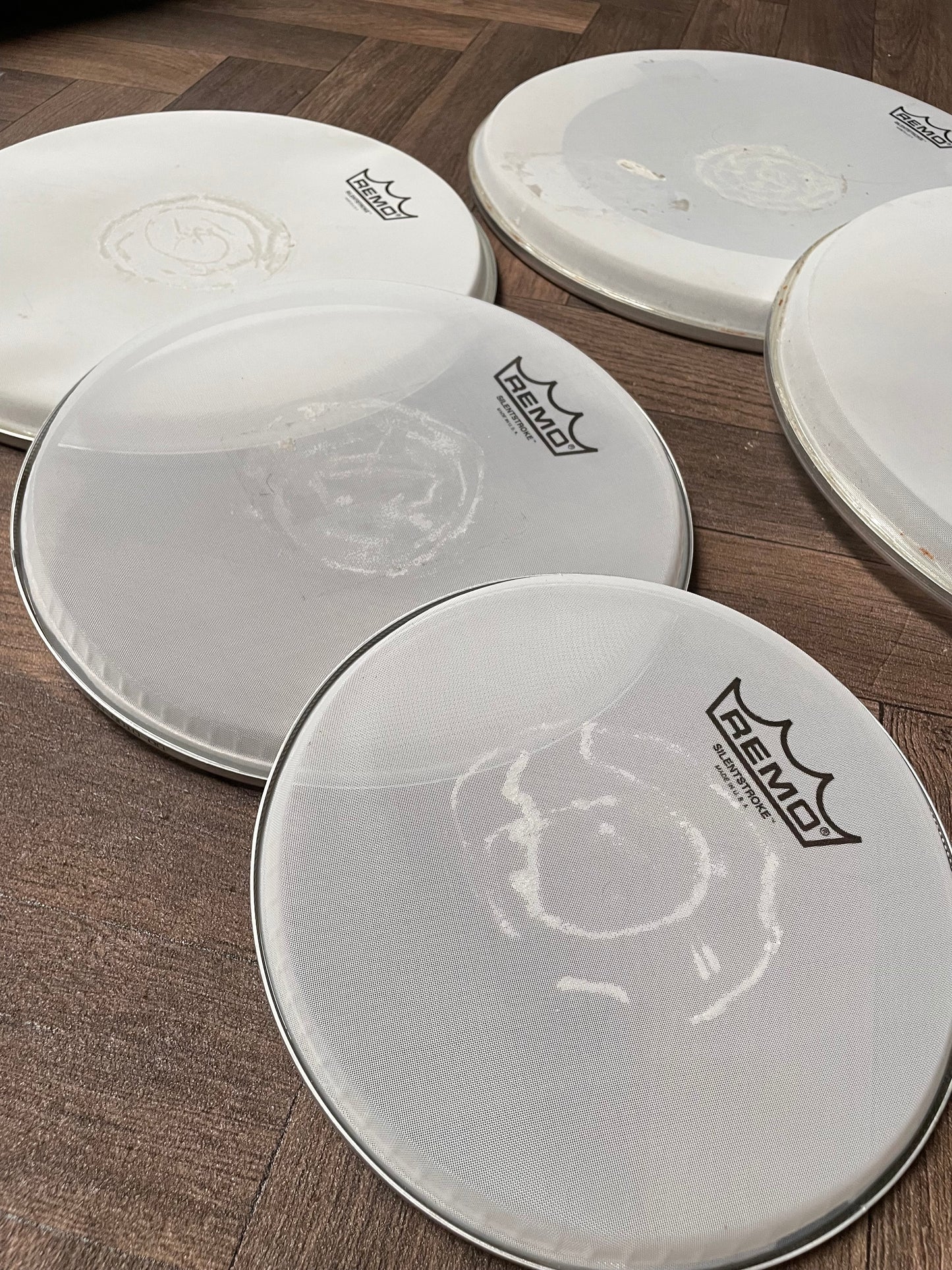 Remo Silentstroke Mesh Drum Heads Skins Set Of 5 #NR7