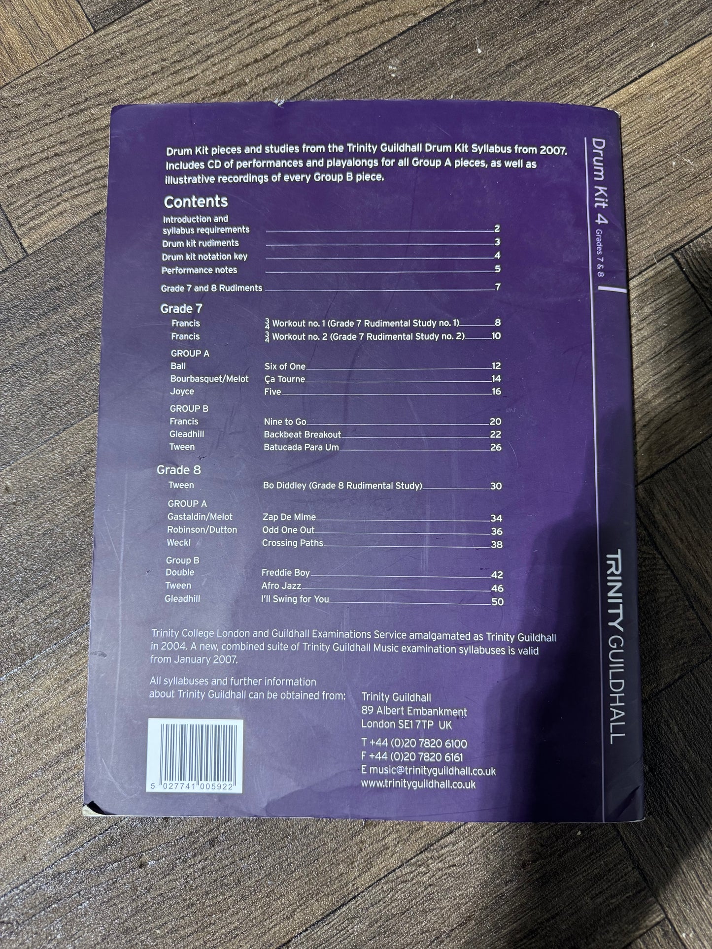 Trinity Drums Grade 4 Drum Book Pieces & Studies / Music Notation #MV