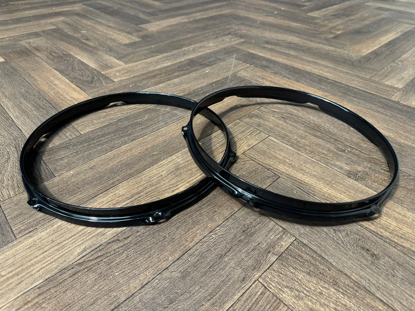 Pearl Vision Black Tom Drum 12” 6 Lug Hoops Rims Hardware Tension #MG11/MX17