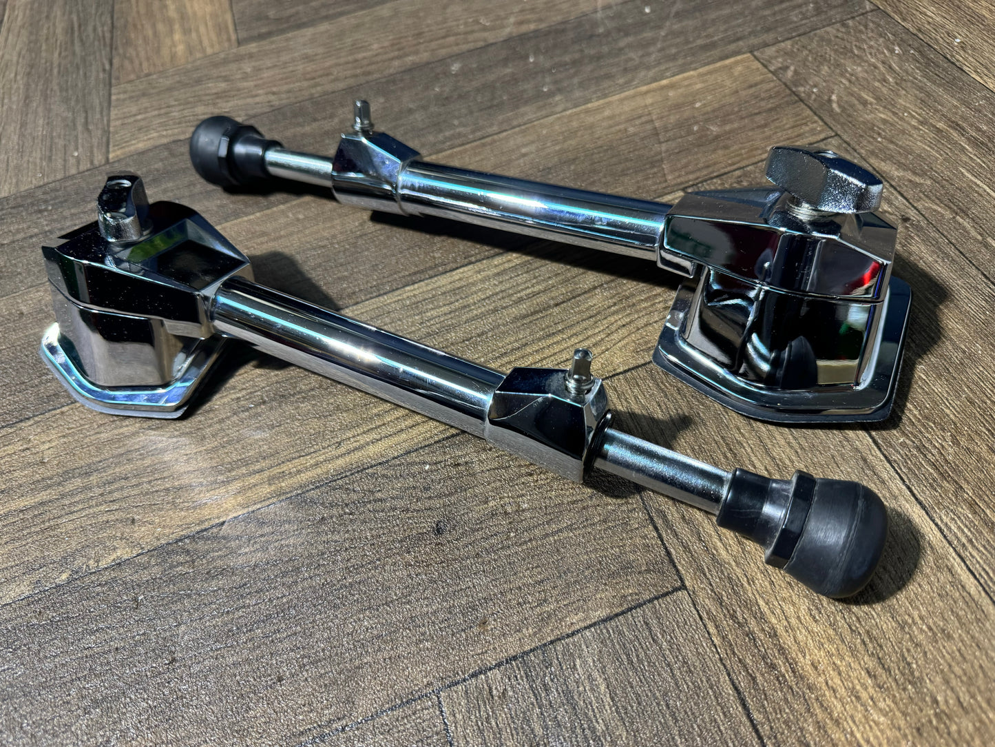 Vintage Premier Bass Drum Spurs Legs Hardware Mounts (Pair) #NQ77
