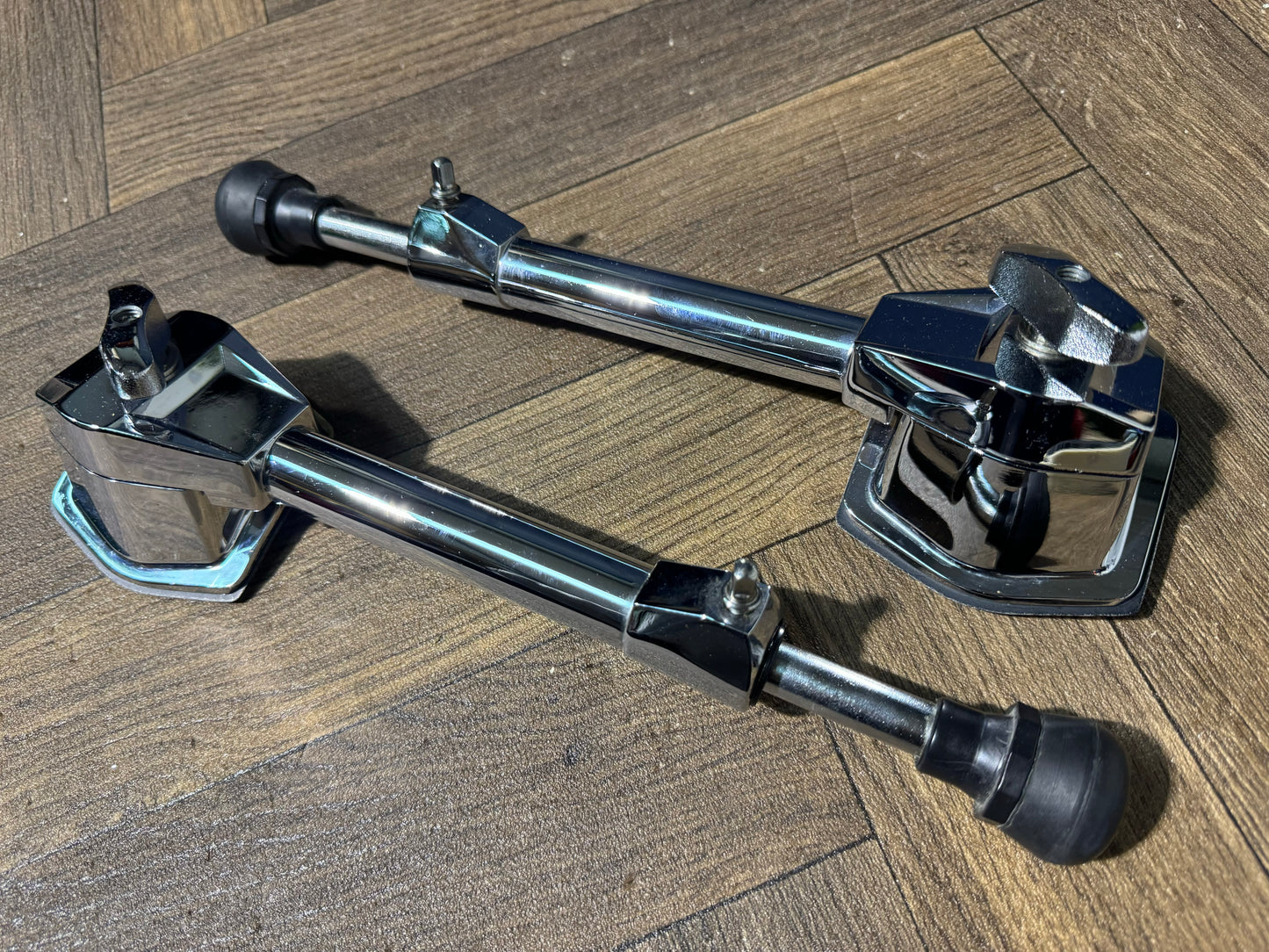 Vintage Premier Bass Drum Spurs Legs Hardware Mounts (Pair) #NQ77