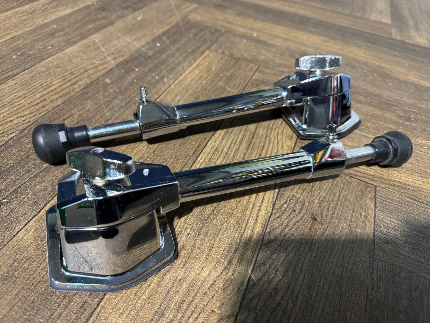 Vintage Premier Bass Drum Spurs Legs Hardware Mounts (Pair) #NQ77