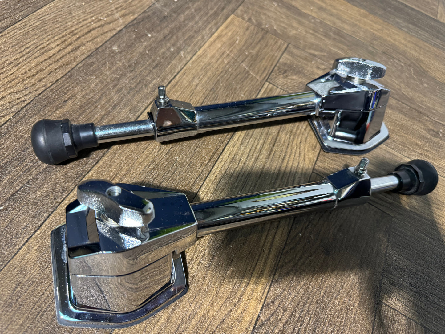 Vintage Premier Bass Drum Spurs Legs Hardware Mounts (Pair) #NQ77