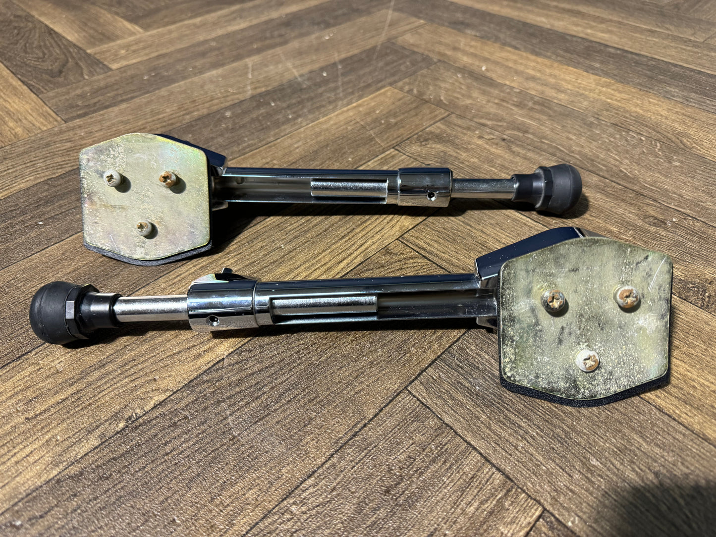 Vintage Premier Bass Drum Spurs Legs Hardware Mounts (Pair) #NQ77