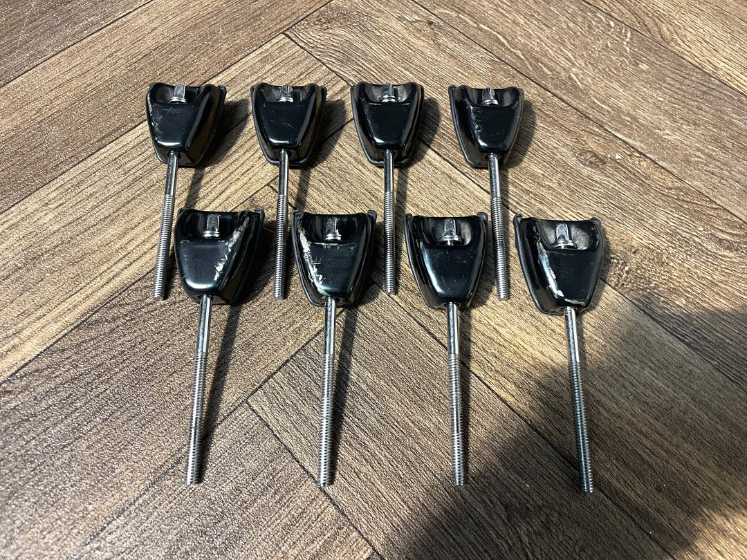 Pearl Black Bass Drum Tension Claws Drum Hardware/Spares x8 #LC53