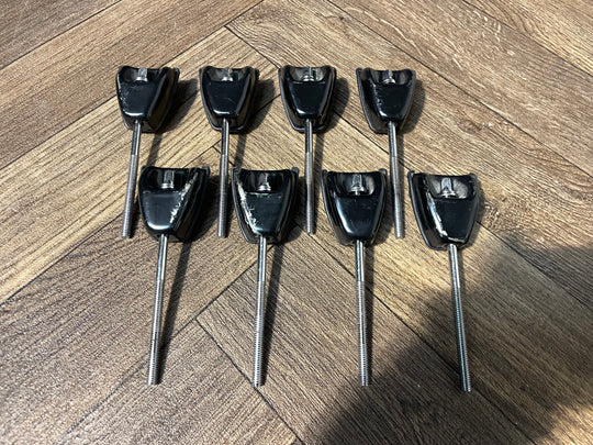 Pearl Black Bass Drum Tension Claws Drum Hardware/Spares x8 #LC53