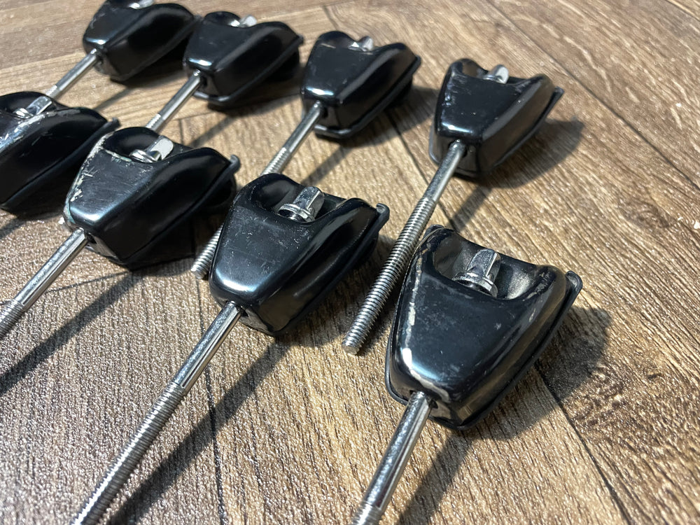 Pearl Black Bass Drum Tension Claws Drum Hardware/Spares x8 #LC53