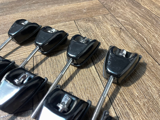 Pearl Black Bass Drum Tension Claws Drum Hardware/Spares x8 #LC53