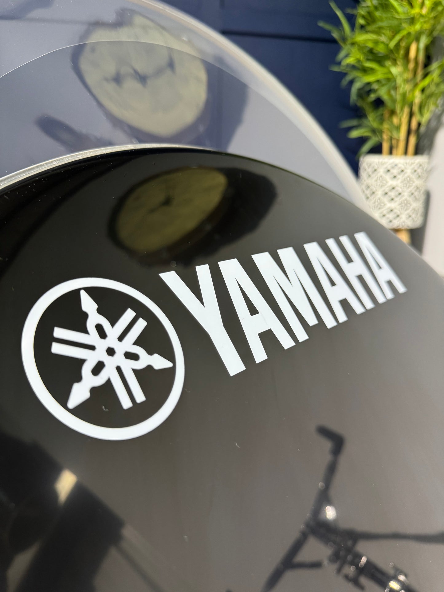 Yamaha Bass 22" Drum Heads (Pair) / Black & Clear #NS28