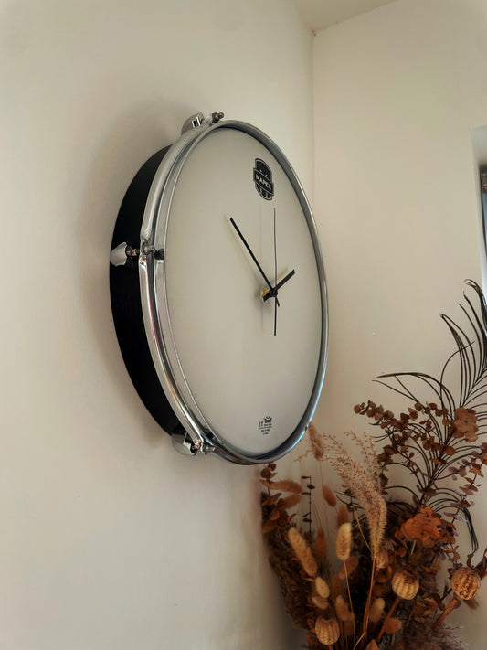 Mapex Drum Clock / Wall Mounted 16” Drum Clock / Black / Upcycled Drum / Drum Kit