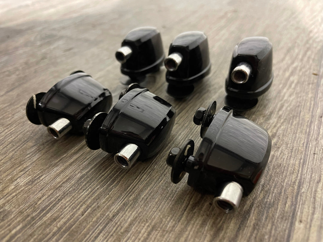 Pearl Forum Black Tom Drum Spares Lugs 25mm Hardware Set Of 6 #BC14/GI68/IJ34/LU164