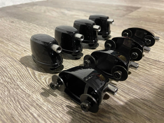 Pearl Forum Black Bass Drum Spares Lugs 32mm Hardware Set Of 8 #BC21/GI68/IJ34/LU162