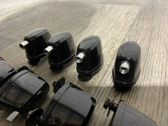 Pearl Forum Black Bass Drum Spares Lugs 32mm Hardware Set Of 8 #BC21/GI68/IJ34/LU162