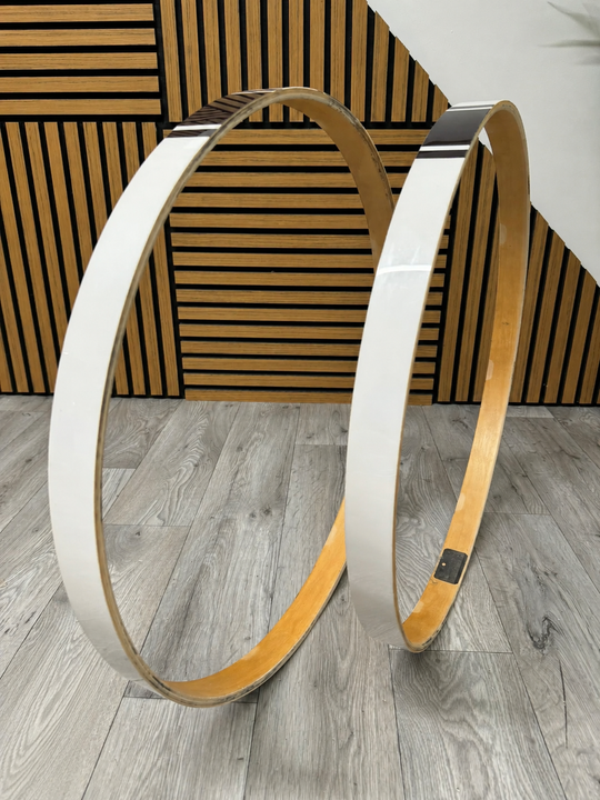 Pearl Vision Birch Bass Drum 22” Wooden Hoops Rims Hardware (Pair) #WN53