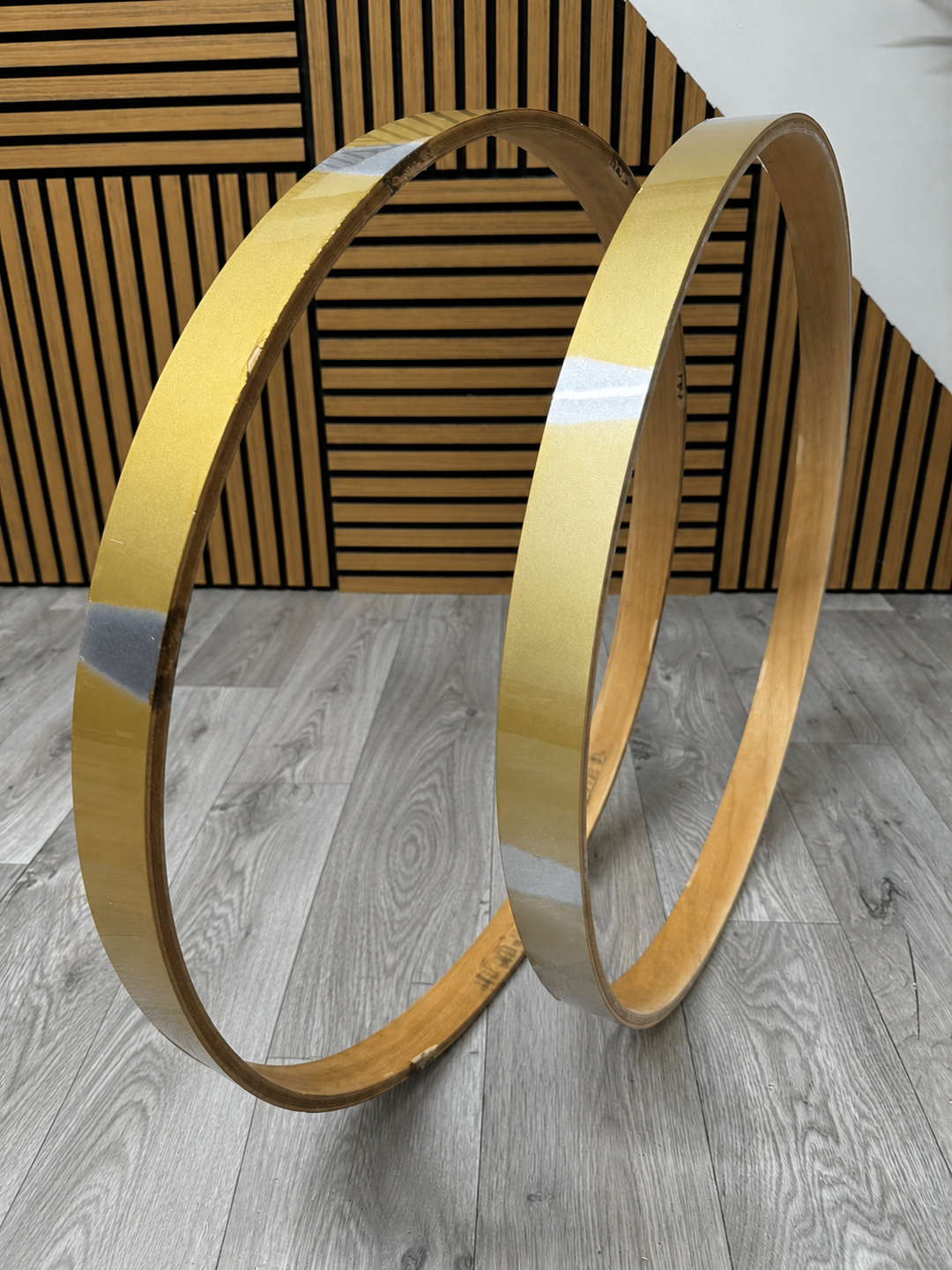 Premier Bass Drum 22” Wooden Hoops Rims Hardware (Pair) #WN82