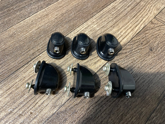 Premier Cabria Black Tom Drum Spares Lugs 25mm Hardware Set Of 6 #KO185