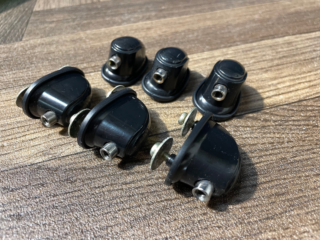 Premier Cabria Black Tom Drum Spares Lugs 25mm Hardware Set Of 6 #KO185