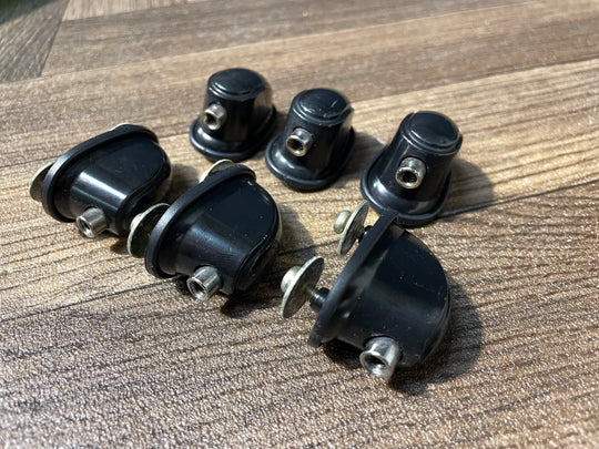 Premier Cabria Black Tom Drum Spares Lugs 25mm Hardware Set Of 6 #KO185