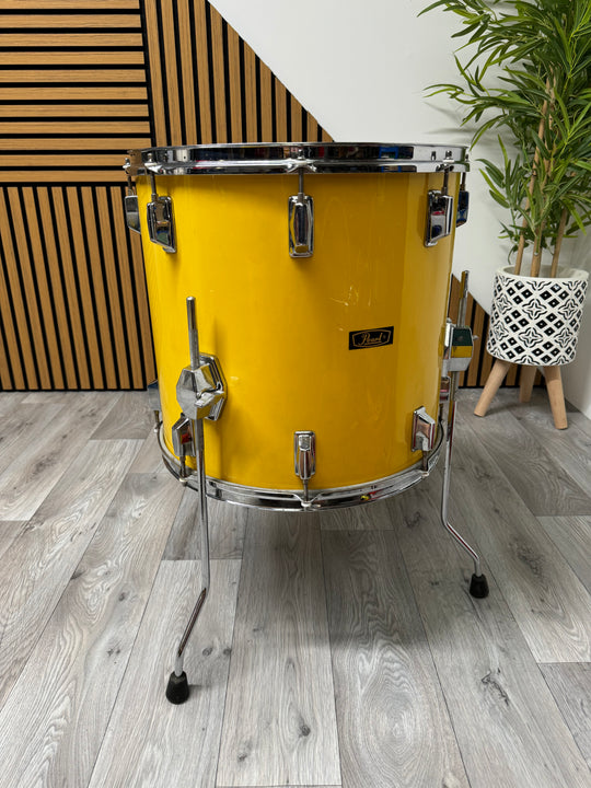 Vintage Pearl 16” x 15” Floor Tom Drum / Yellow  / 1970's #OI28