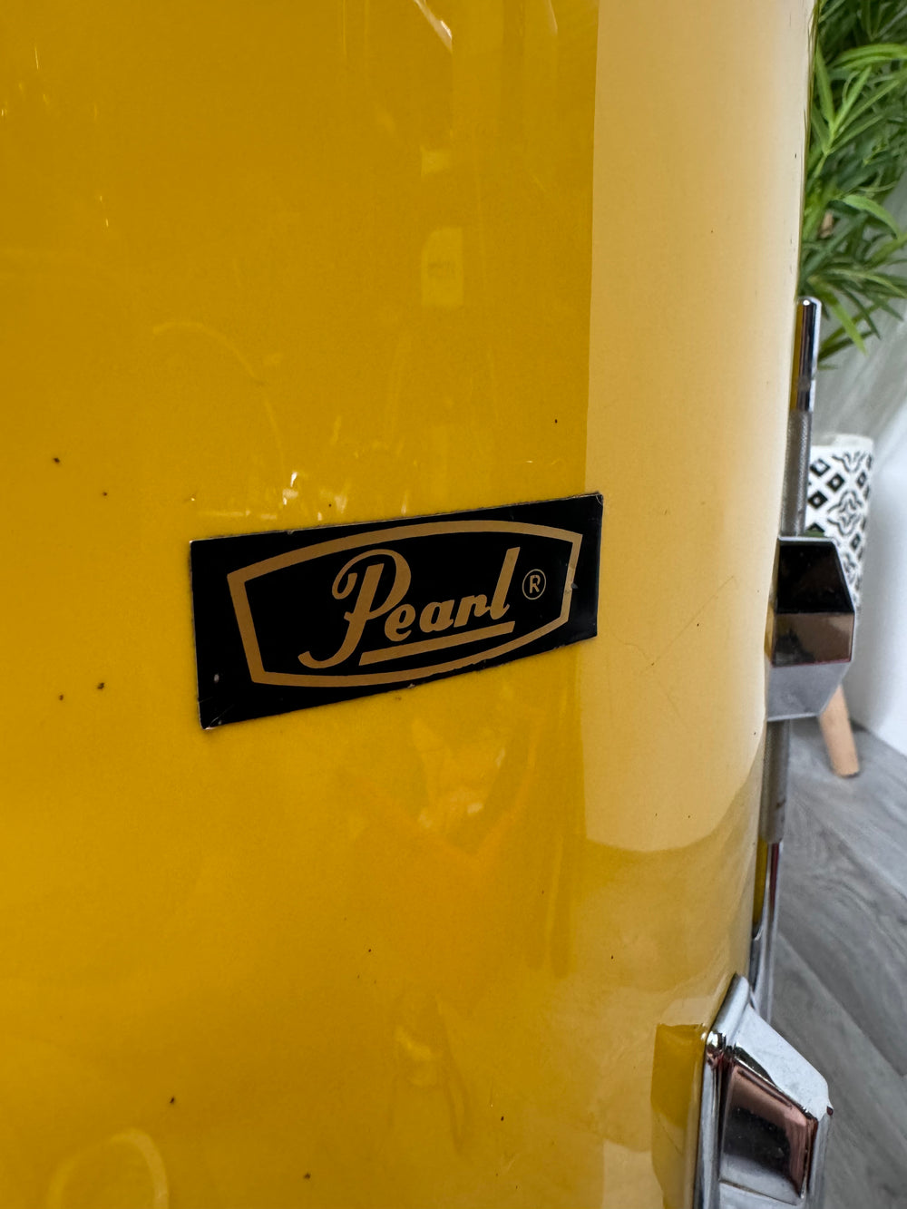 Vintage Pearl 16” x 15” Floor Tom Drum / Yellow  / 1970's #OI28