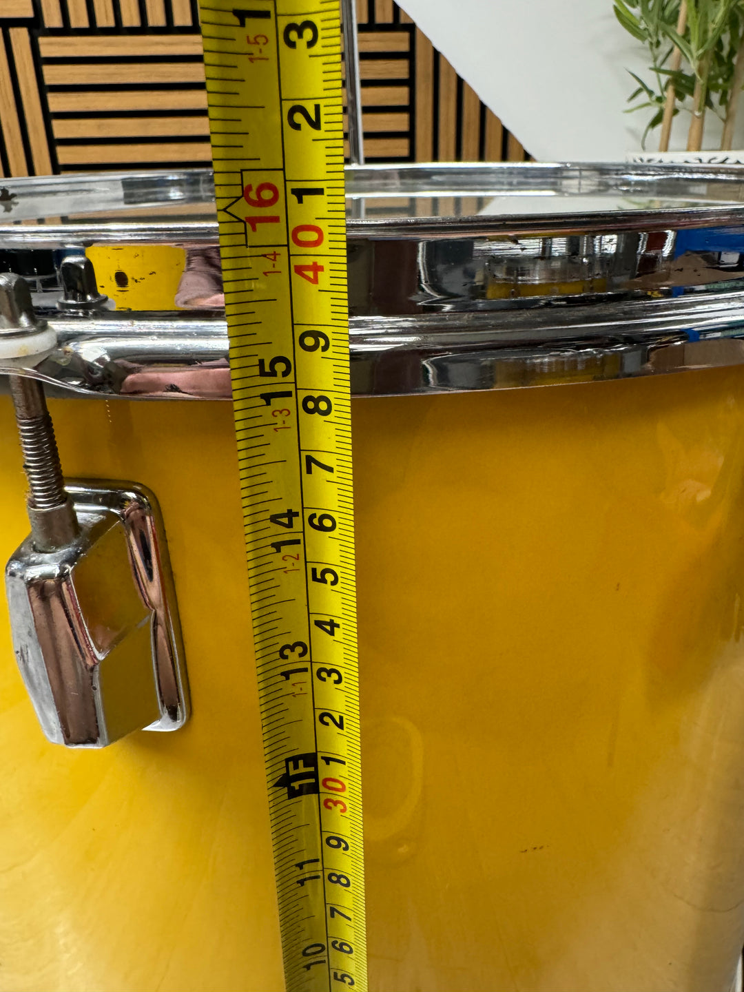 Vintage Pearl 16” x 15” Floor Tom Drum / Yellow  / 1970's #OI28