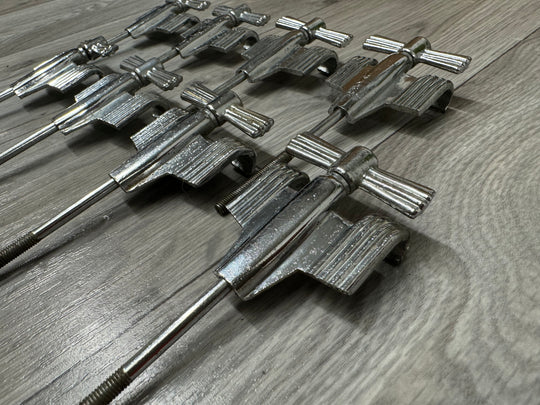 Vintage Bass Drum Tension Rods & Claws Hardware x8 #OI45