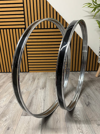 Pearl Export Bass Drum 22” Metal Hoops Rims Hardware / Chrome #VA49