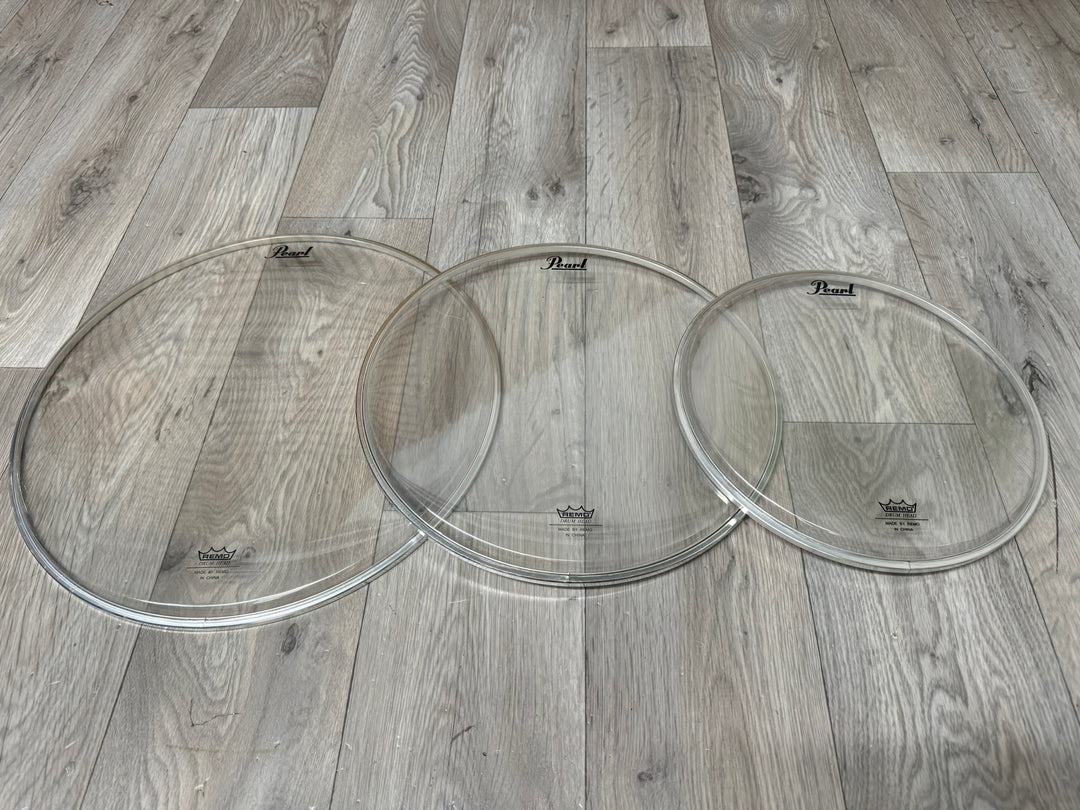 Pearl by Remo Tom Drum Heads Set Of 3 / 14" 12" 10" #WN61