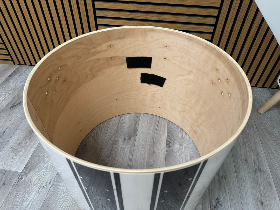 Pearl Vision Birch Bass Drum Shell 22”x18” Bare Wood Project #WN68