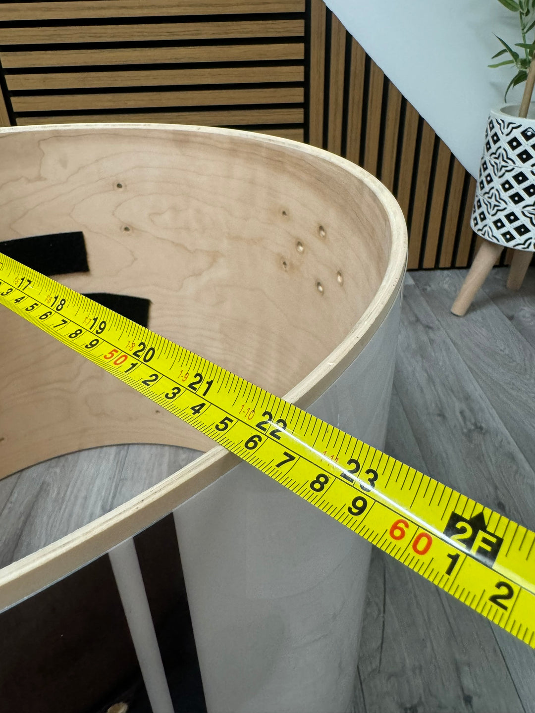 Pearl Vision Birch Bass Drum Shell 22”x18” Bare Wood Project #WN68