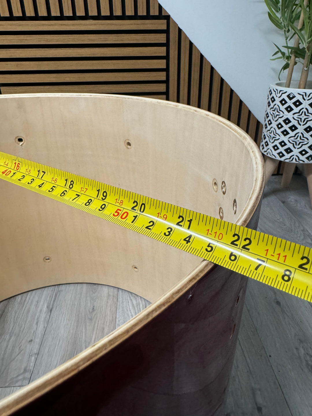 Mapex V Series Bass Drum Shell 22”x17.5” Bare Wood Project #VB9