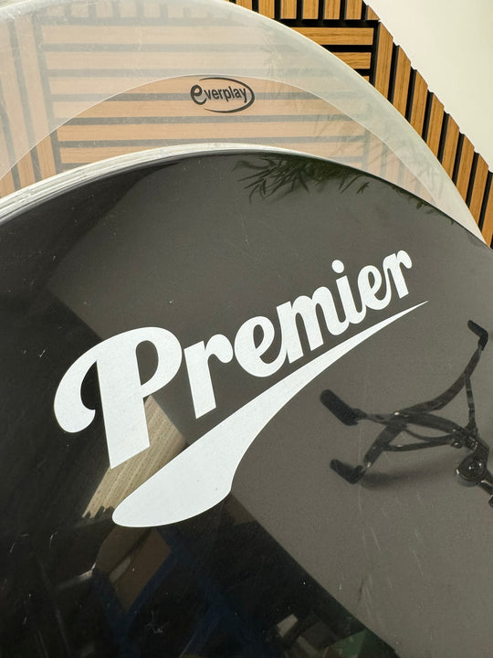 Premier Everplay Bass 22" Drum Heads (Pair) / Black & Clear #WN75