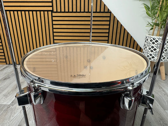 Mapex V Series Floor Tom Drum 16”x16” with Legs / Red Wood Stain #VB10