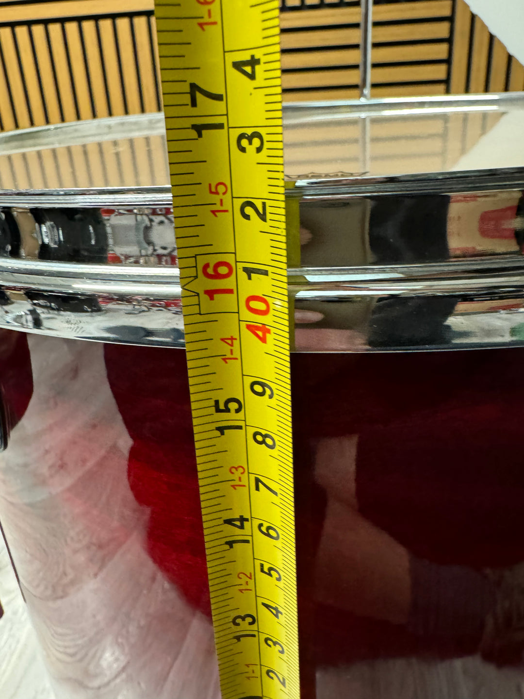 Mapex V Series Floor Tom Drum 16”x16” with Legs / Red Wood Stain #VB10