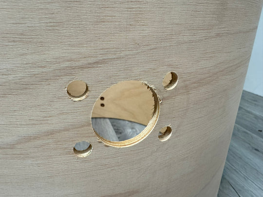 Premier Cabria Bass Drum Shell 22”x18” Bare Wood Project #WM84