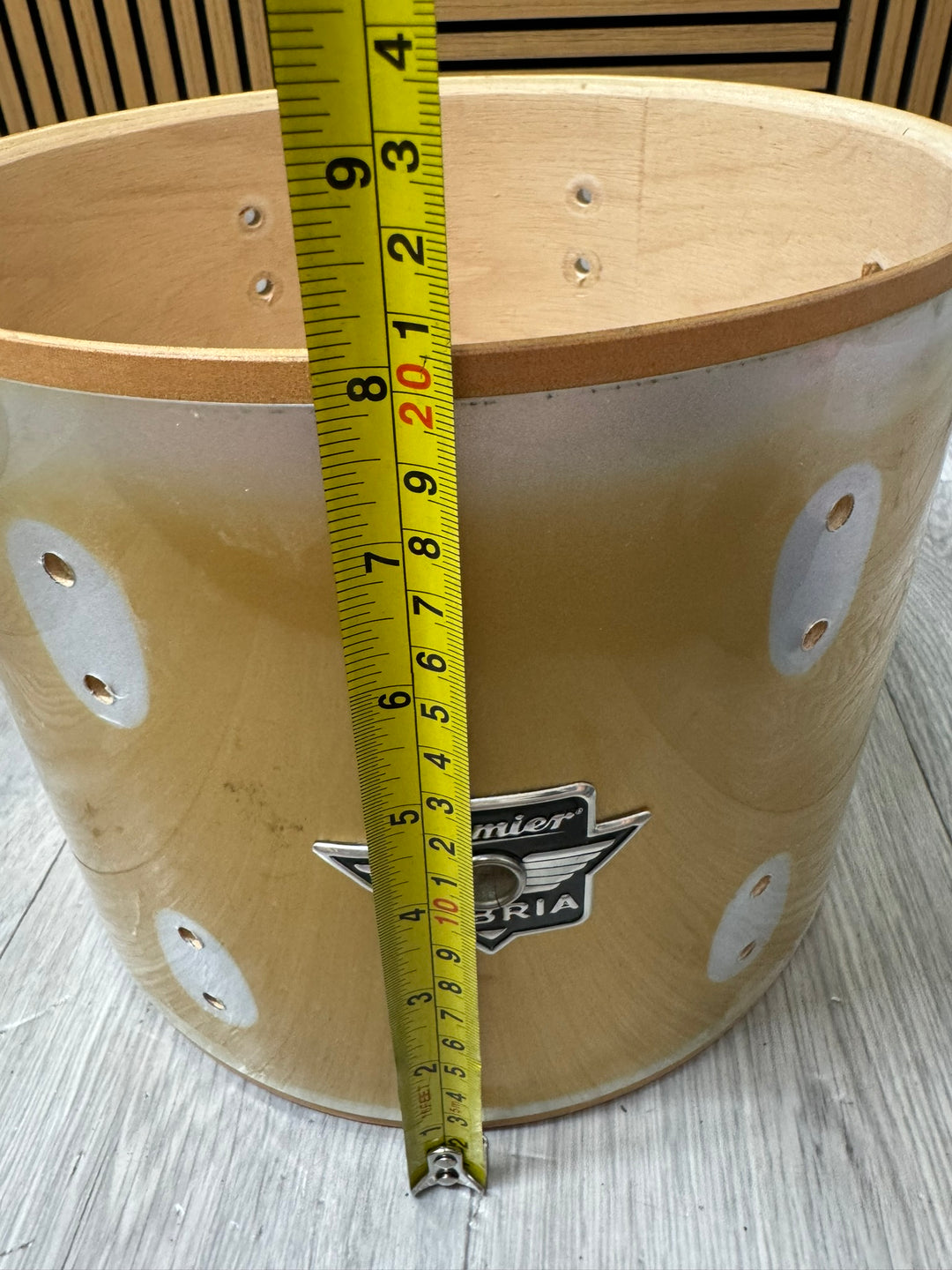 Premier Cabria Tom Drum Shell 10”x8” Bare Wood Project #WM87